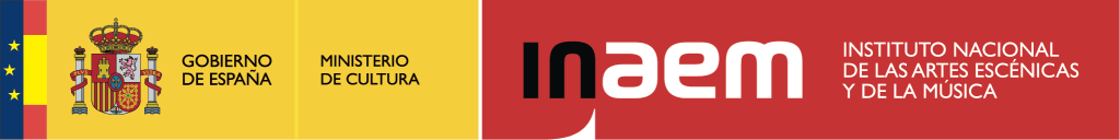 Logo featuring the Spanish Government's Ministry of Culture and the National Institute of Performing Arts and Music (Instituto Nacional de las Artes Escénicas y de la Música), with an intertwined "inaem" text on a red and white background.