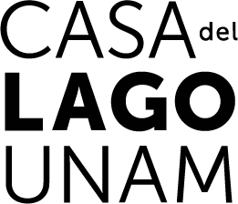 Black text on a white background reads "CASA del LAGO UNAM" in a bold, modern font.