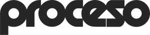 The word "proceso" in bold, black, stylized lowercase letters on a white background.