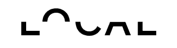 The word "LOCAL" is written in a stylized font, with the "O" formed by a curved line extending from the "L" and the "C" also appearing as a curved line.